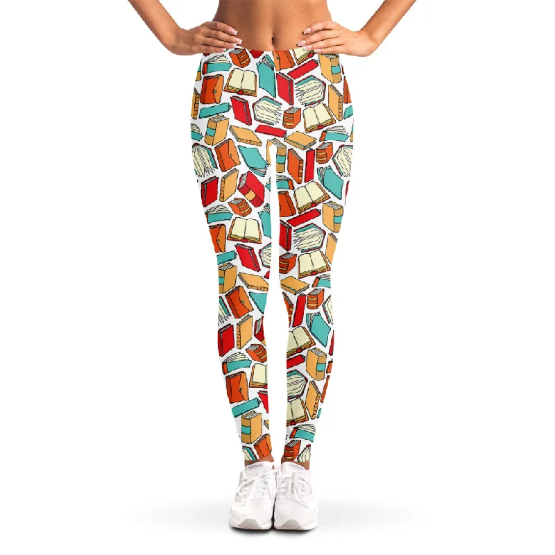 Colorful Books Pattern Print Women's Leggings