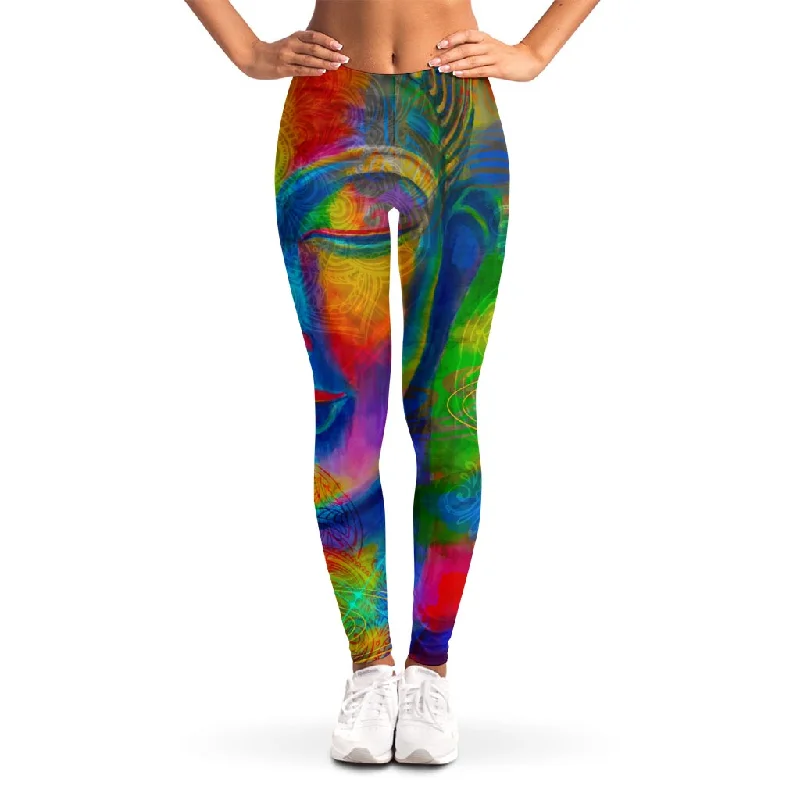 Weekend Flash Sale Colorful Buddha Print Women's Leggings