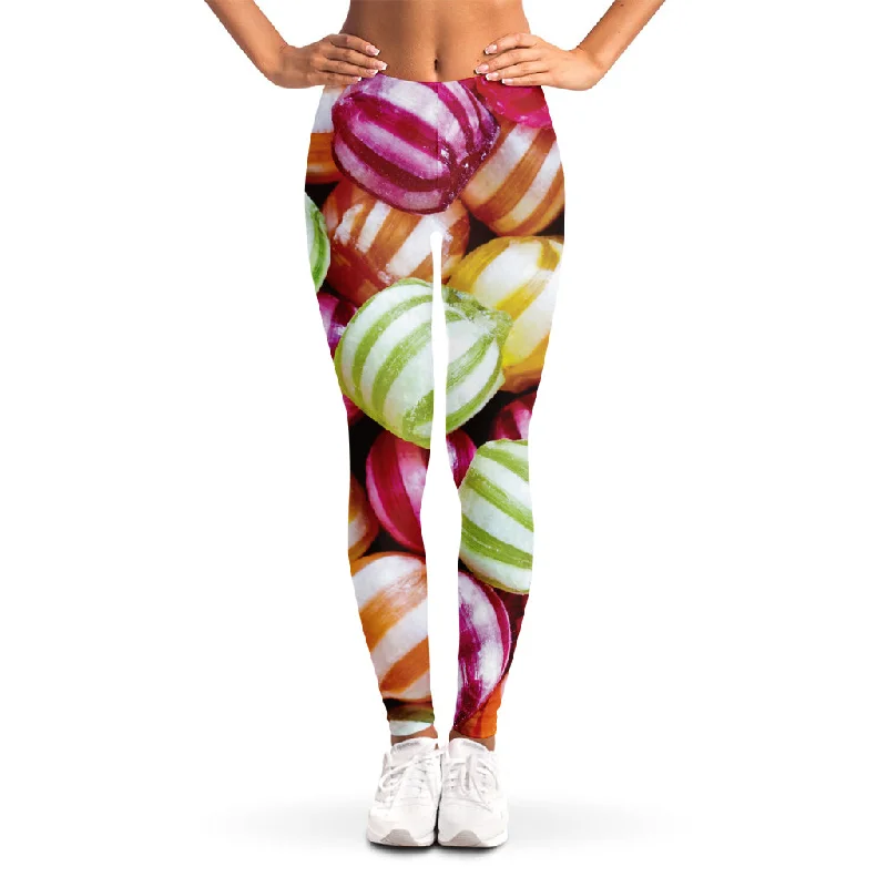 Colorful Candy Ball Print Women's Leggings