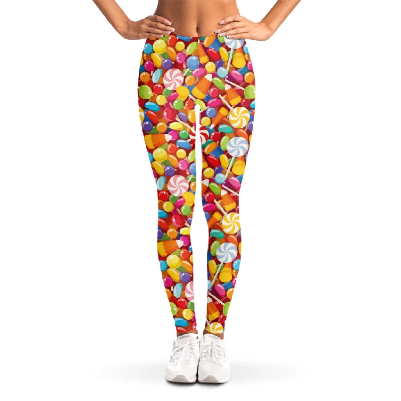 Colorful Candy Pattern Print Women's Leggings