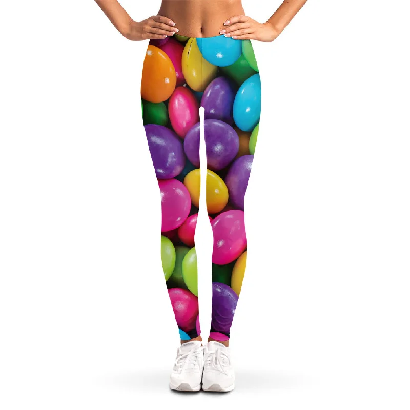 Colorful Chocolate Candy Print Women's Leggings