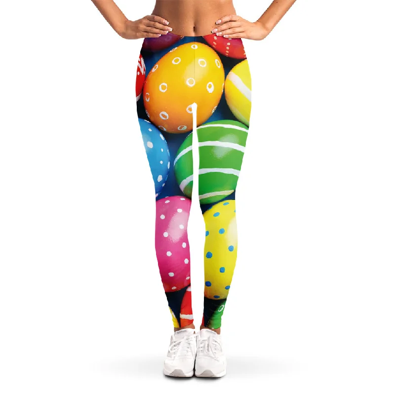 Colorful Easter Eggs Print Women's Leggings