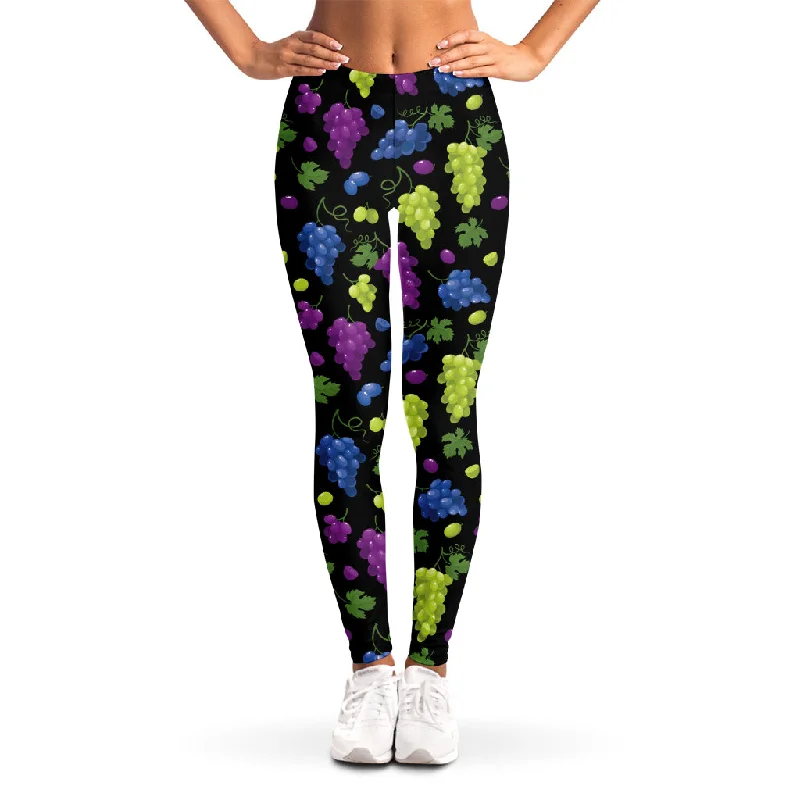 Colorful Grapes Pattern Print Women's Leggings