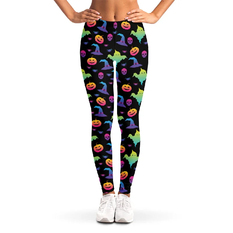 Colorful Halloween Party Pattern Print Women's Leggings