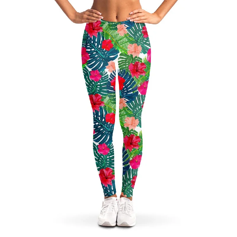 Incredible Offers Colorful Hawaii Floral Pattern Print Women's Leggings