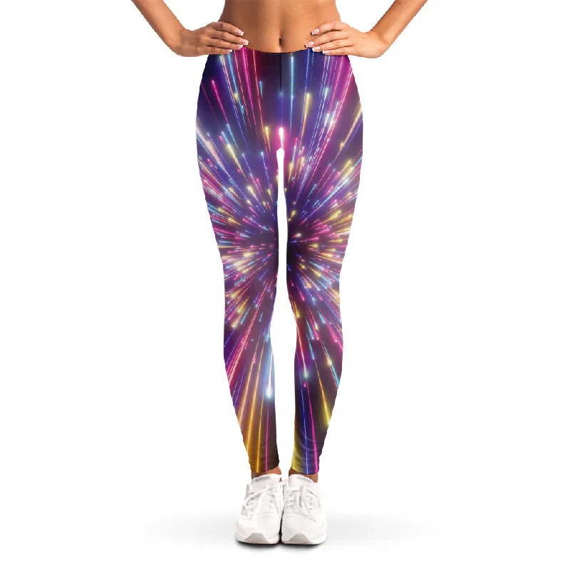 Colorful Hyperspace Print Women's Leggings