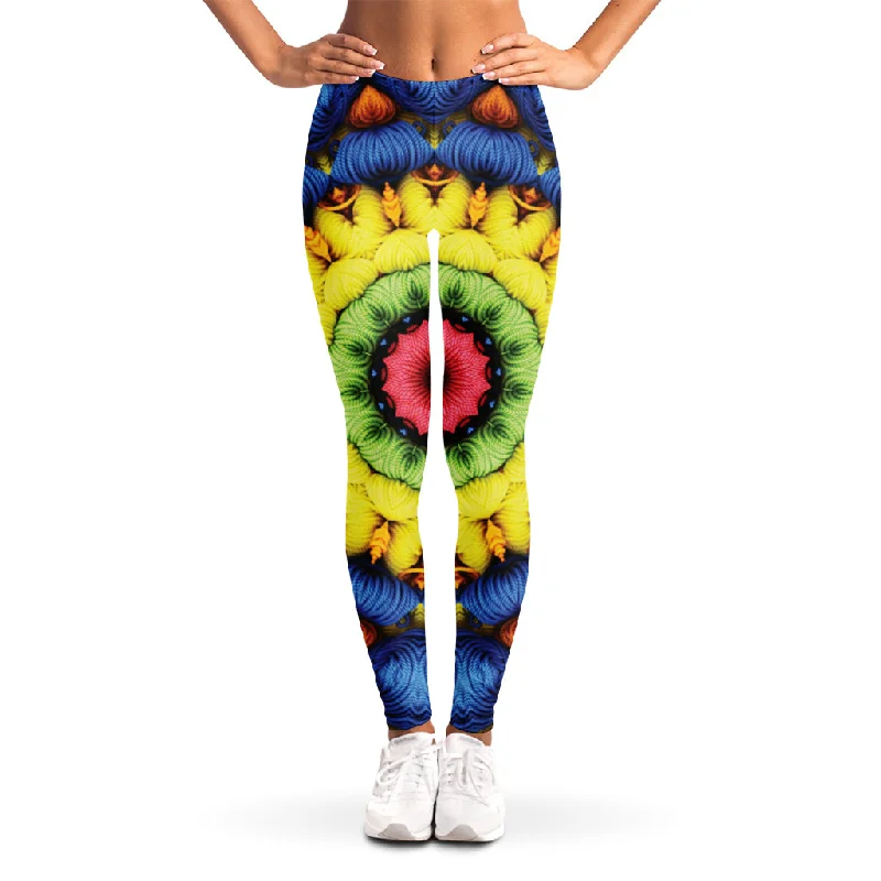 Colorful Kaleidoscope Print Women's Leggings