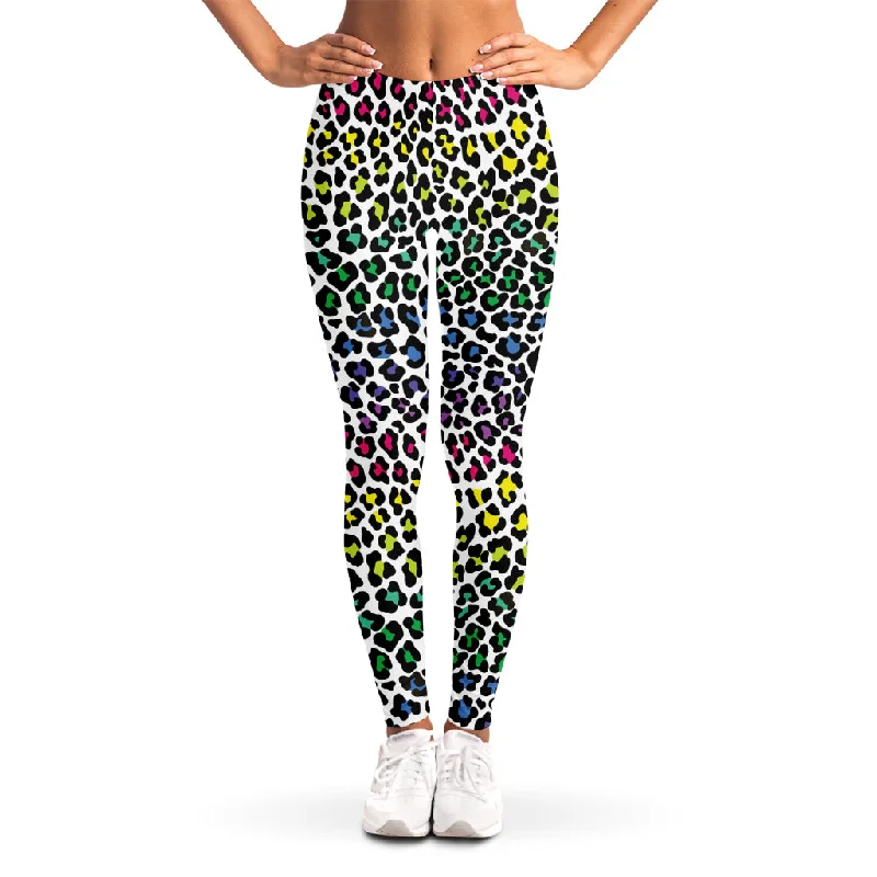 Colorful Leopard Print Women's Leggings