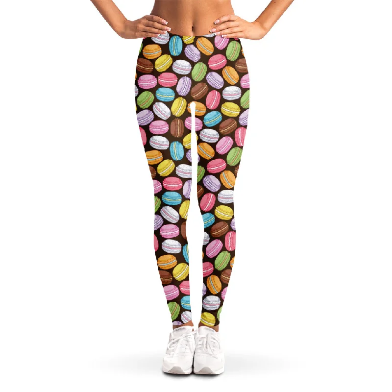 Colorful Macarons Pattern Print Women's Leggings