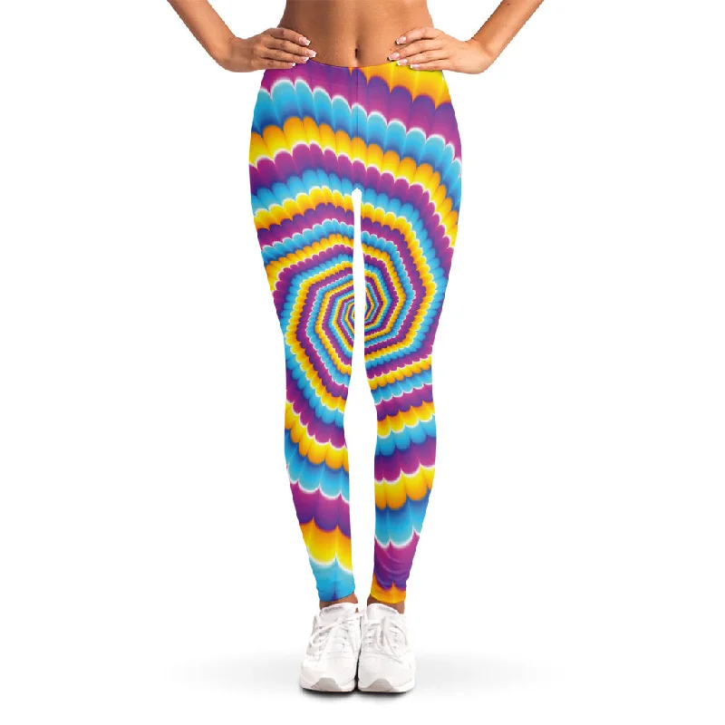 Colorful Spiral Illusion Print Women's Leggings