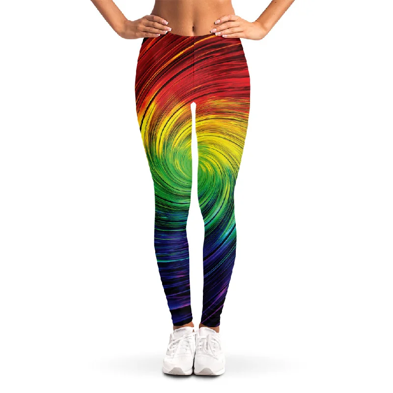 Colorful Swirl Print Women's Leggings