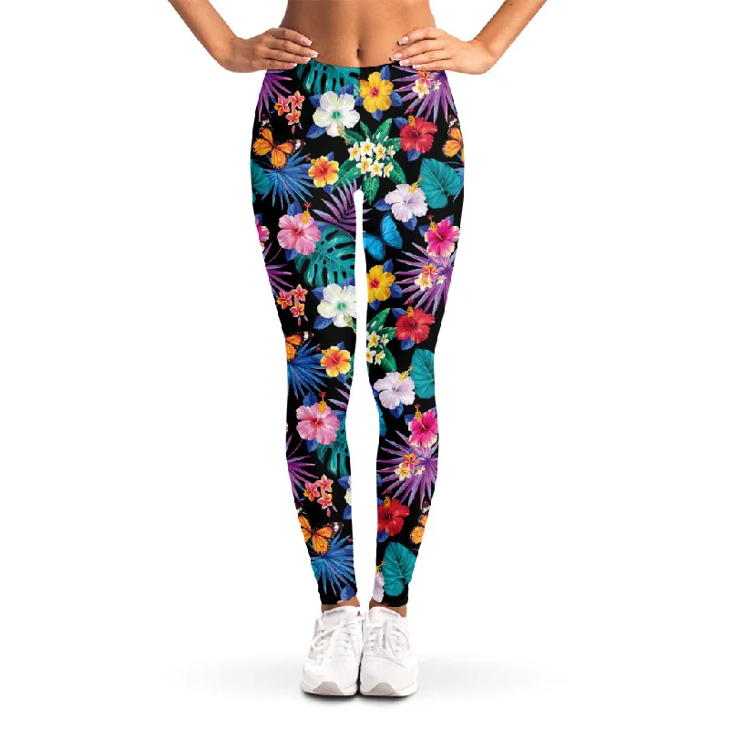 Colorful Tropical Jungle Hawaiian Print Women's Leggings