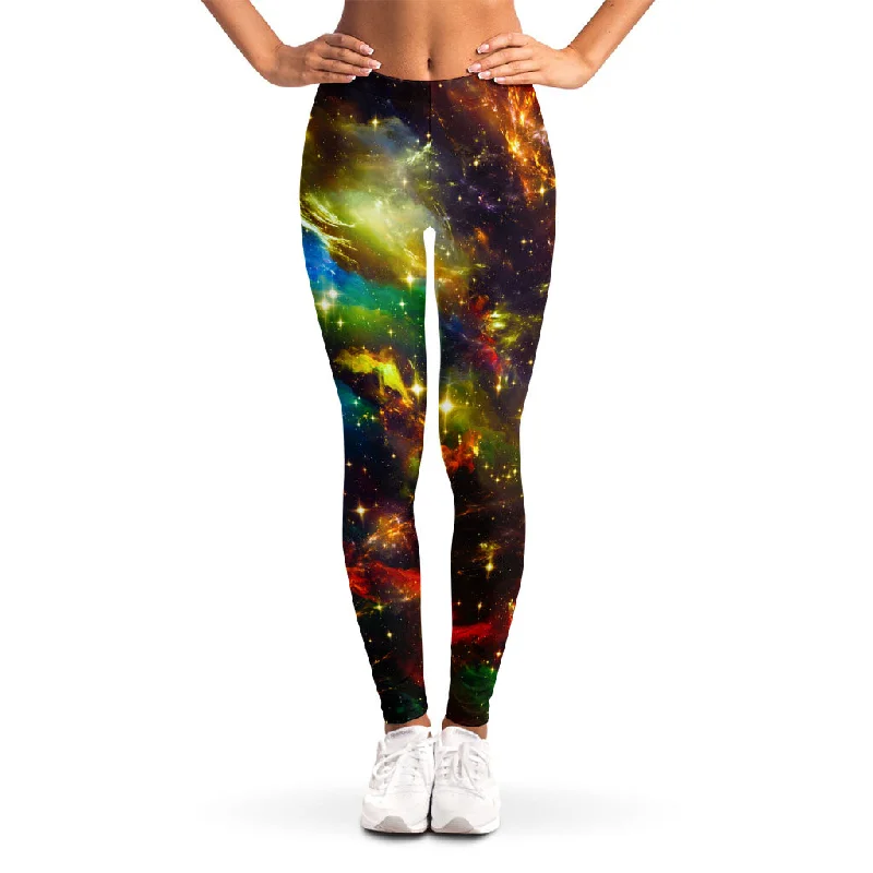 Savings Galore Colorful Universe Galaxy Space Print Women's Leggings