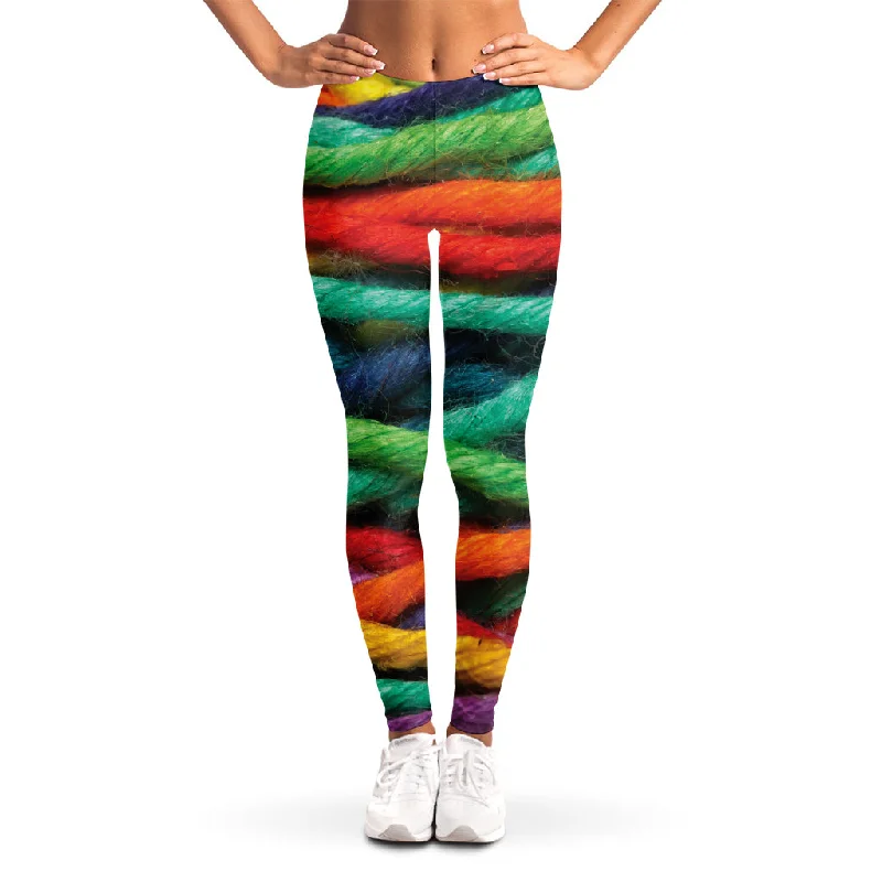 Colorful Yarn Print Women's Leggings