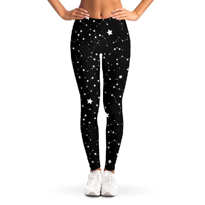 Constellation Sky Map Pattern Print Women's Leggings