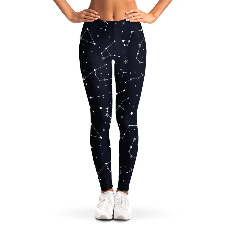 Constellation Stars Pattern Print Women's Leggings