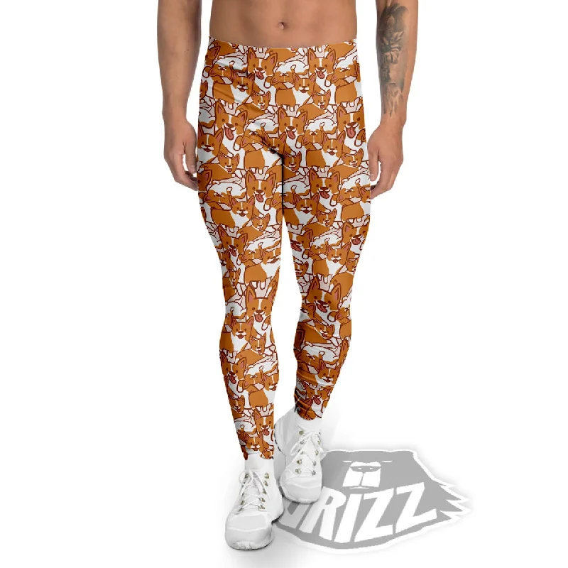 Limited Availability Corgi Cute Print Pattern Men's Leggings