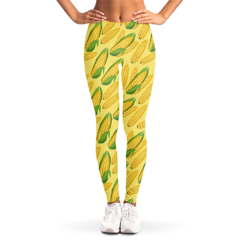 Corn Cob Pattern Print Women's Leggings