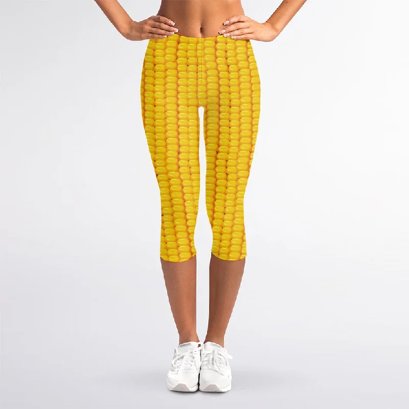 Corn Print Women's Capri Leggings