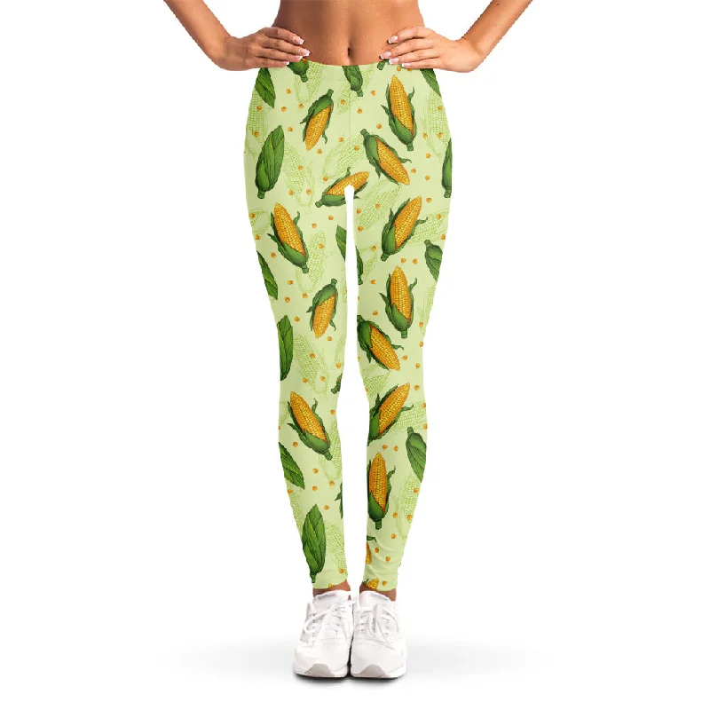 Corncob Pattern Print Women's Leggings