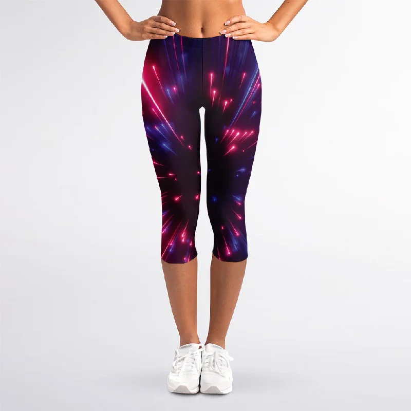 Cosmic Hyperspace Print Women's Capri Leggings