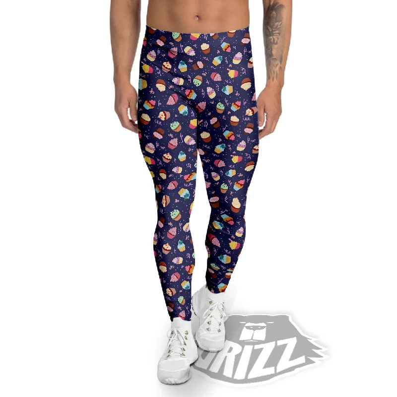 Price Meltdown Cupcake Cute Print Pattern Men's Leggings