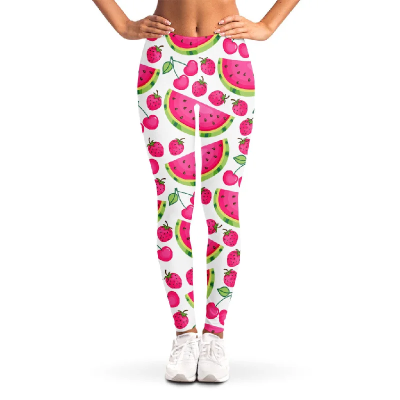 New Deals Cute Berry Watermelon Pattern Print Women's Leggings