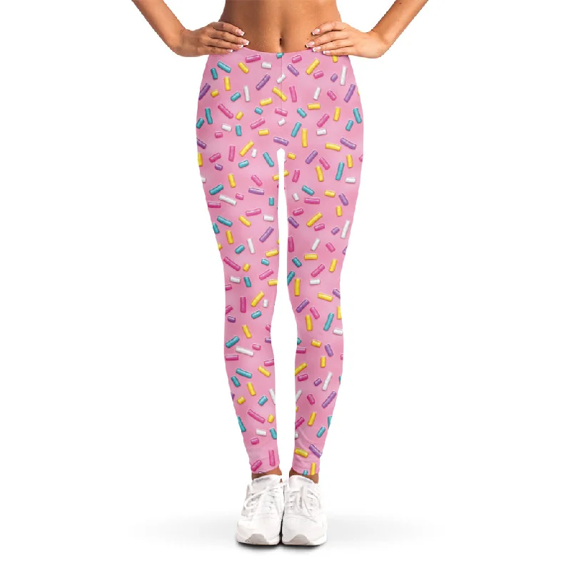 Cute Candy Pattern Print Women's Leggings