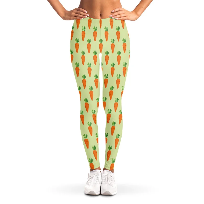 Cute Carrot Pattern Print Women's Leggings