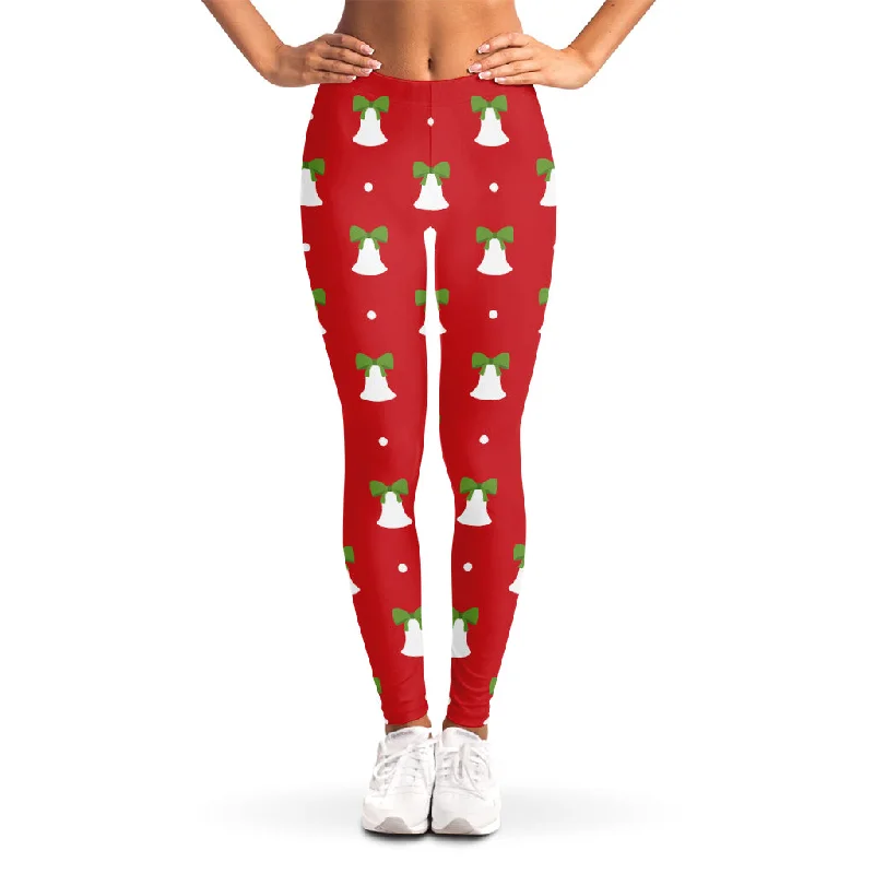 Cute Christmas Bell Pattern Print Women's Leggings