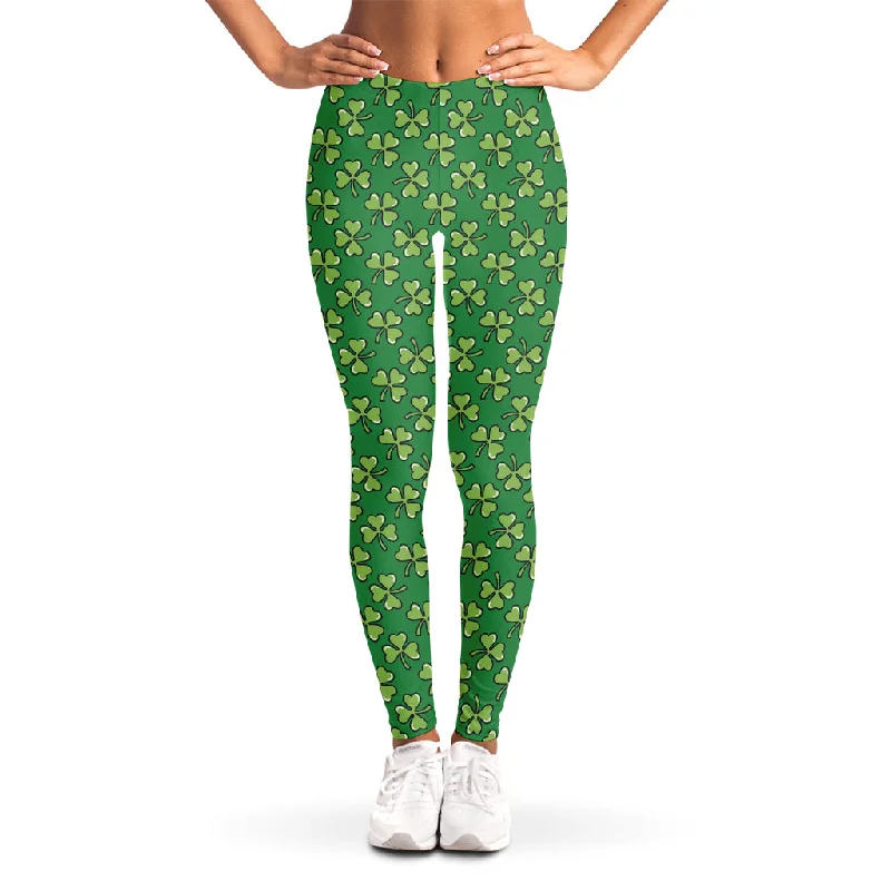 Cute Clover St. Patrick's Day Print Women's Leggings