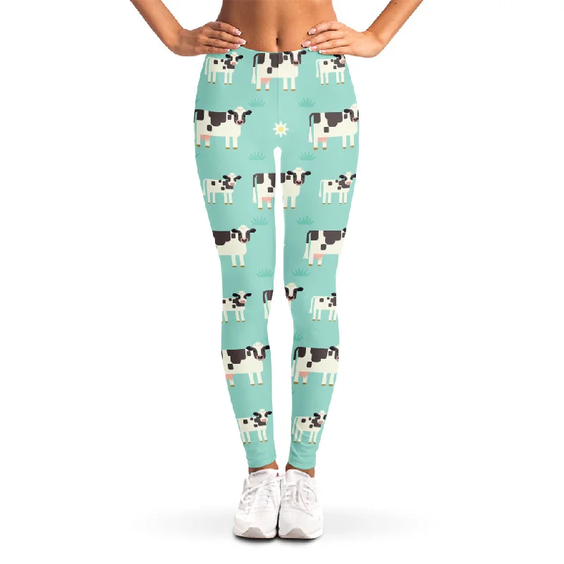 Mega Sale Cute Cow And Baby Cow Pattern Print Women's Leggings