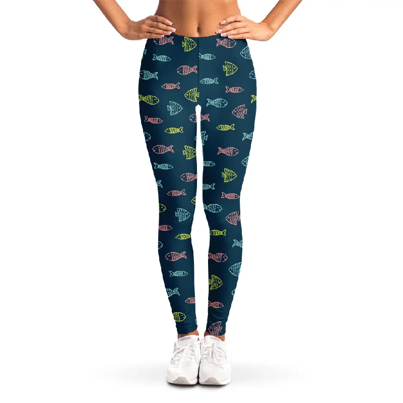 Cute Fish Pattern Print Women's Leggings