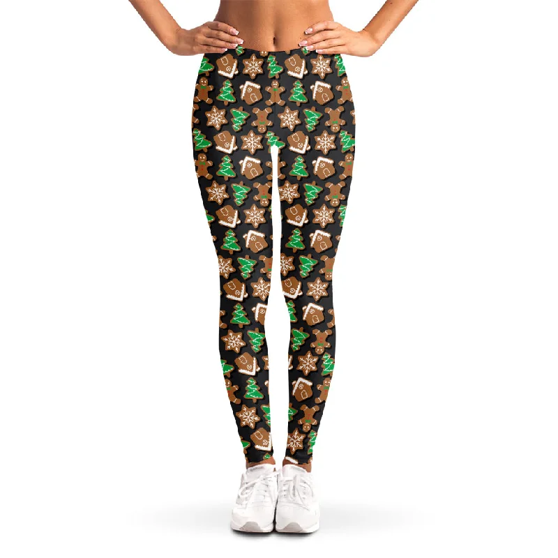 Cute Gingerbread Pattern Print Women's Leggings