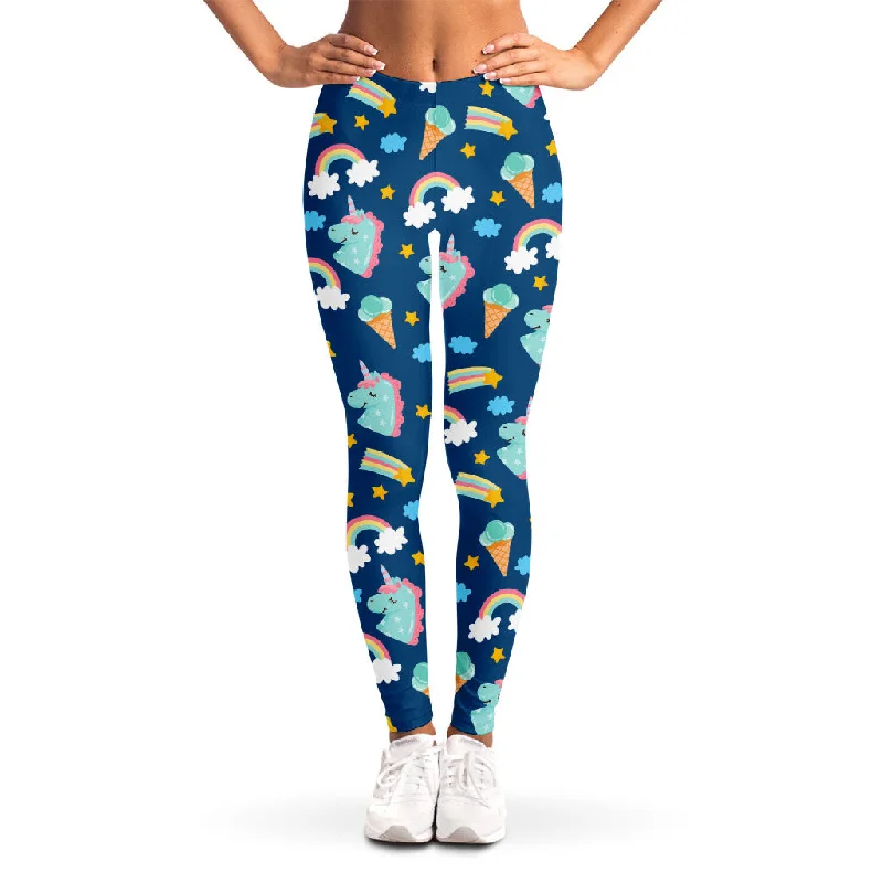 Markdowns Cute Girly Unicorn Pattern Print Women's Leggings