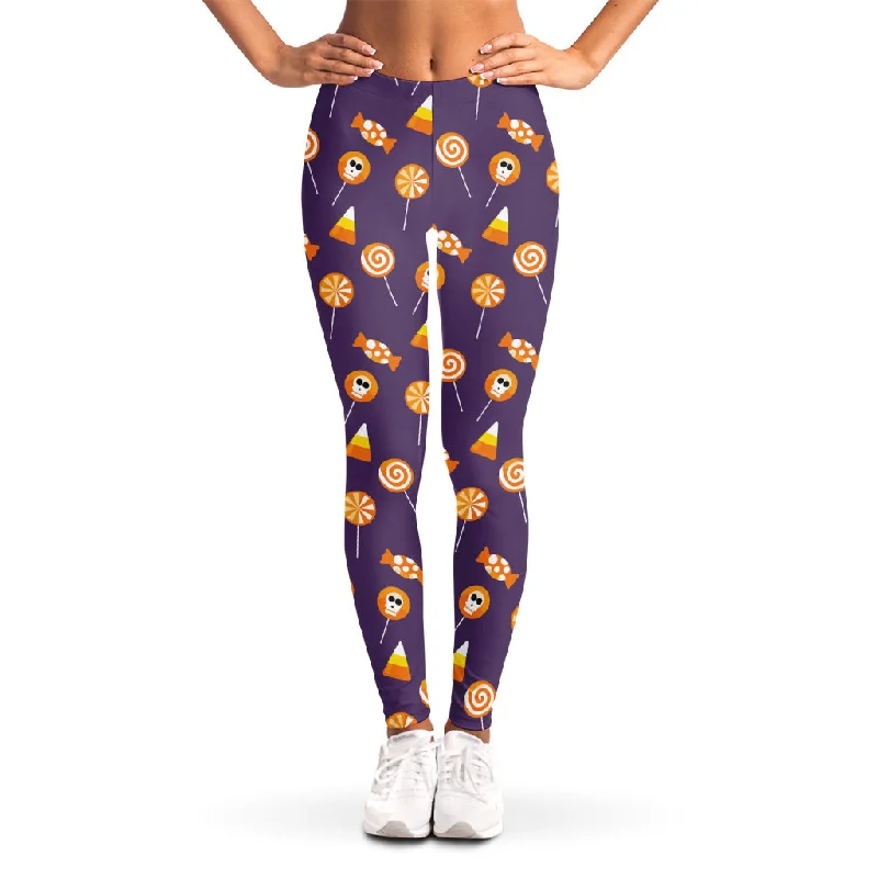 Cute Halloween Candy Pattern Print Women's Leggings