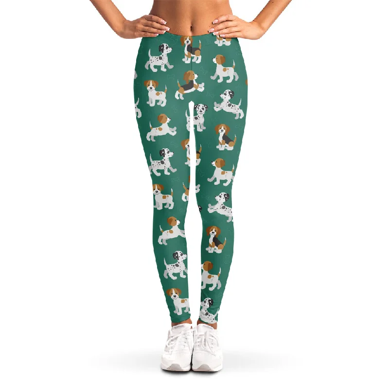 Cute Jack Russell Terrier Pattern Print Women's Leggings