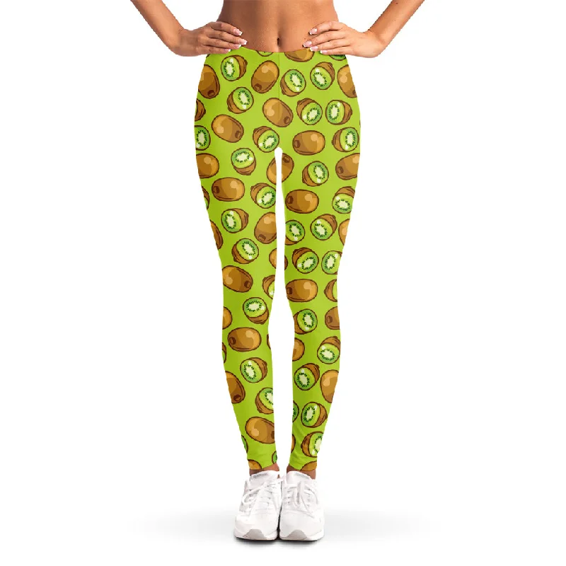 Cute Kiwi Pattern Print Women's Leggings