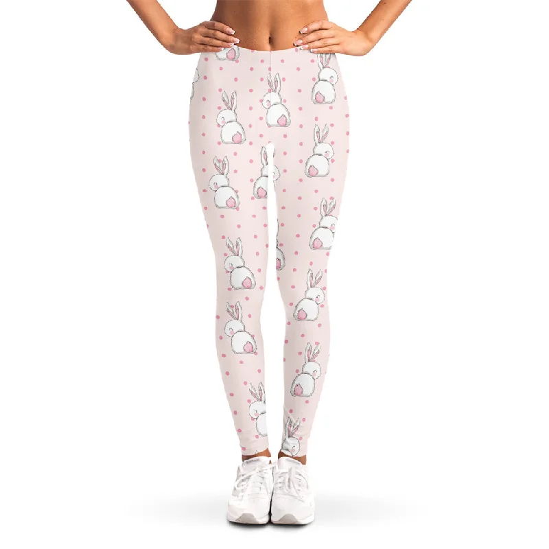 Cute Rabbit Pattern Print Women's Leggings