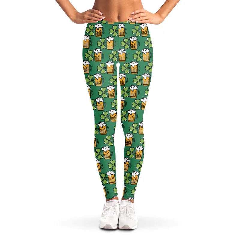 Cute Saint Patrick's Day Pattern Print Women's Leggings