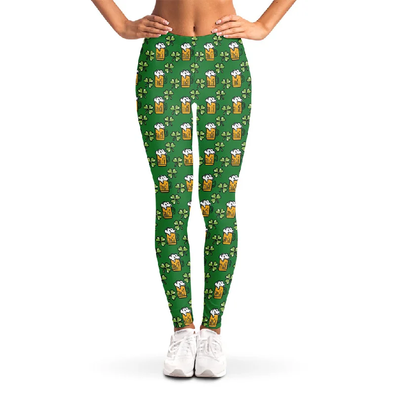 Cute St. Patrick's Day Pattern Print Women's Leggings