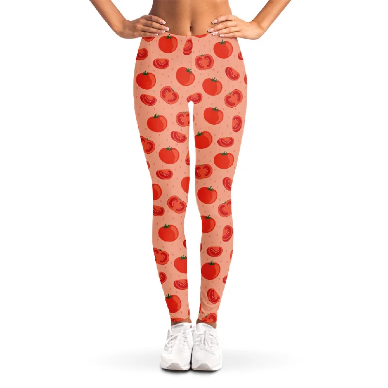 Cute Tomato Pattern Print Women's Leggings