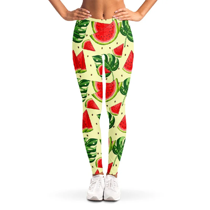 Fantastic Offers Cute Tropical Watermelon Pattern Print Women's Leggings