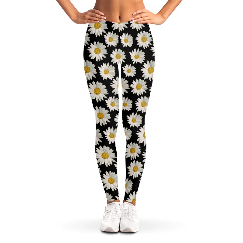 Daisy Flower Pattern Print Women's Leggings