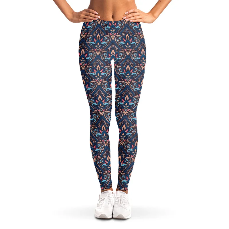 Damask Boho Pattern Print Women's Leggings