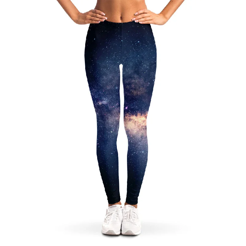 Price Meltdown Dark Milky Way Galaxy Space Print Women's Leggings