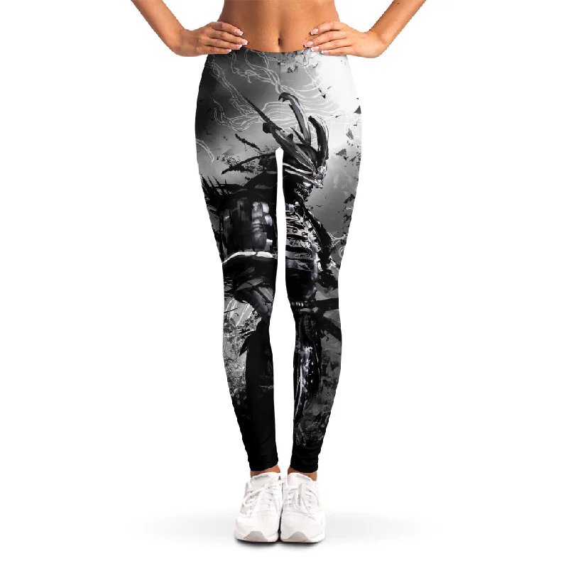 Dark Samurai Warrior Print Women's Leggings