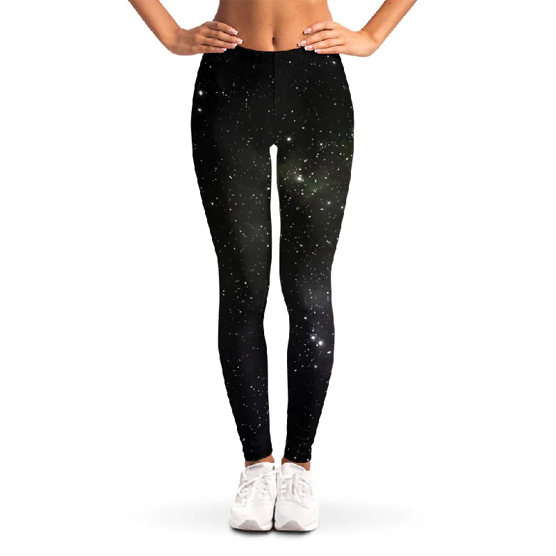 Midnight Sale Dark Universe Galaxy Outer Space Print Women's Leggings