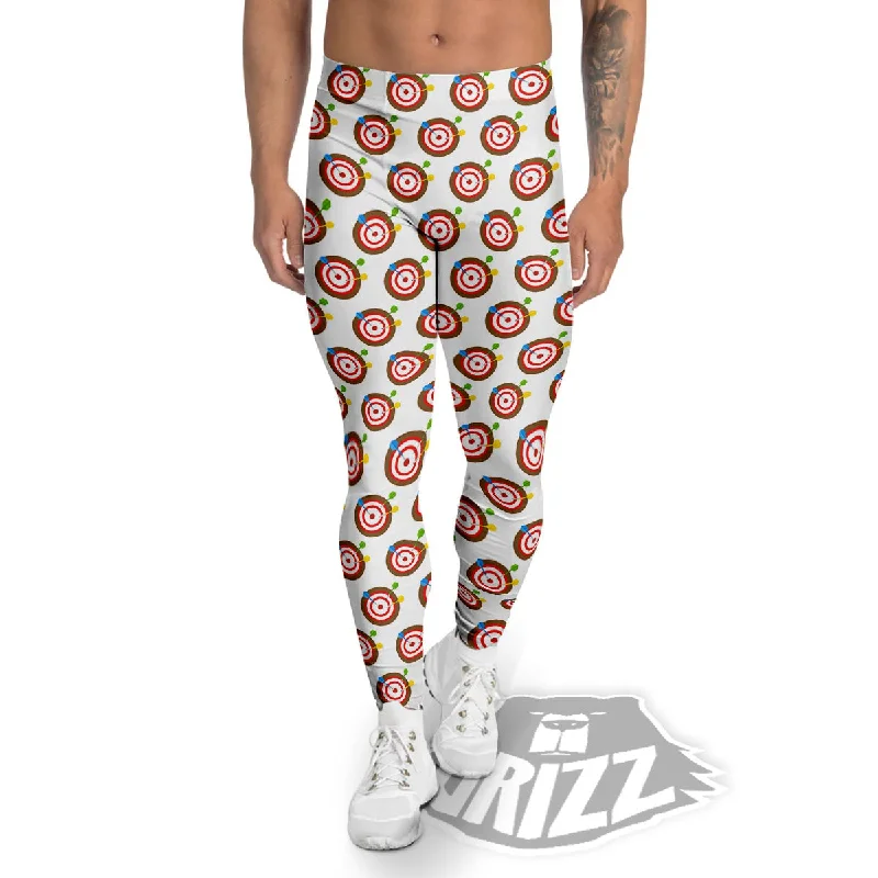 Stock Up and Save Dartboard Print Pattern Men's Leggings