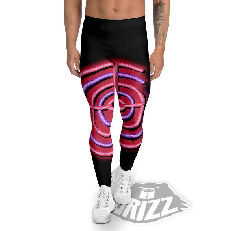 Holiday Sale Darts Bar Lights Sign Print Men's Leggings